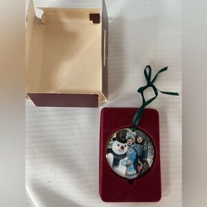 Royal Copenhagen 1991 Christmas In Denmark  Snowman Ornament